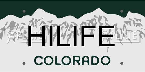 HILIFE Colorado License Plate