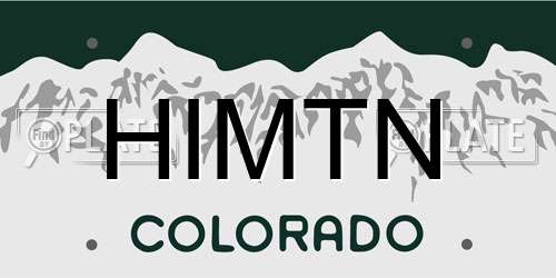 HIMTN Colorado License Plate