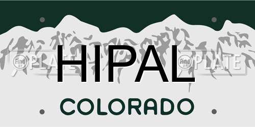 HIPAL Colorado License Plate