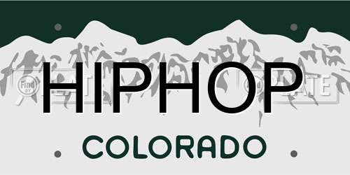 HIPHOP Colorado License Plate