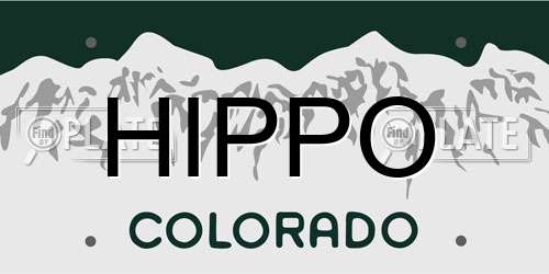 HIPPO Colorado License Plate