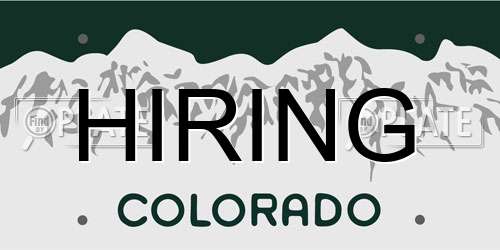 HIRING Colorado License Plate