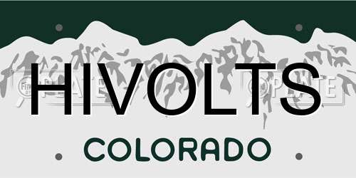 HIVOLTS Colorado License Plate