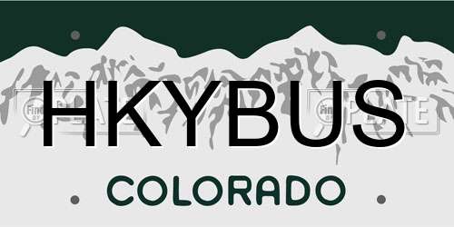 HKYBUS Colorado License Plate