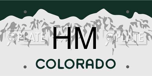 HM Colorado License Plate