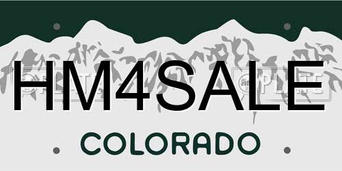 HM4SALE Colorado License Plate
