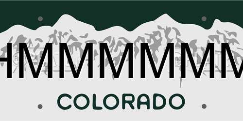 HMMMMMM Colorado License Plate