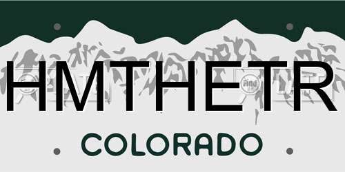 HMTHETR Colorado License Plate
