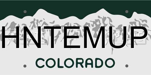 HNTEMUP Colorado License Plate
