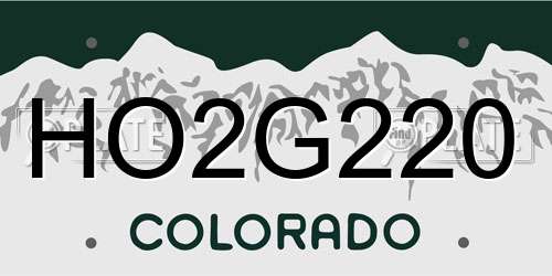 HO2G220 Colorado License Plate