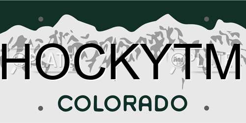 HOCKYTM Colorado License Plate