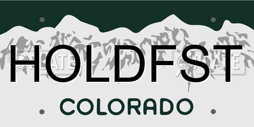 HOLDFST Colorado License Plate