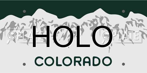 HOLO Colorado License Plate
