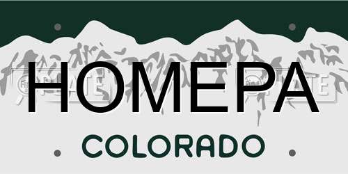 HOMEPA Colorado License Plate