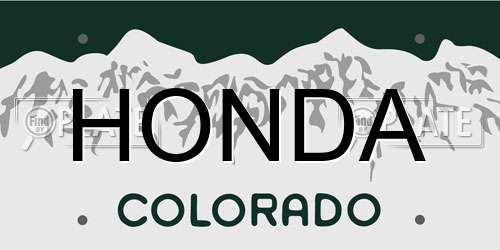 HONDA Colorado License Plate