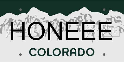 HONEEE Colorado License Plate
