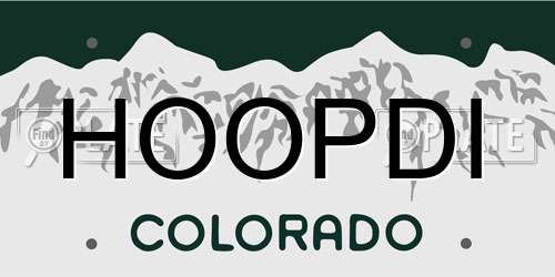 HOOPDI Colorado License Plate