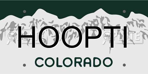 HOOPTI Colorado License Plate