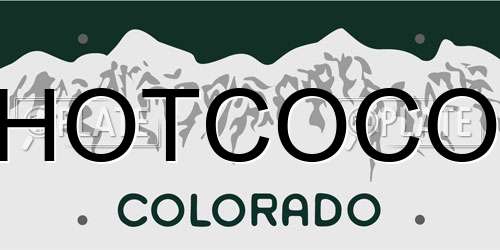 HOTCOCO Colorado License Plate