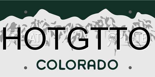 HOTGTTO Colorado License Plate