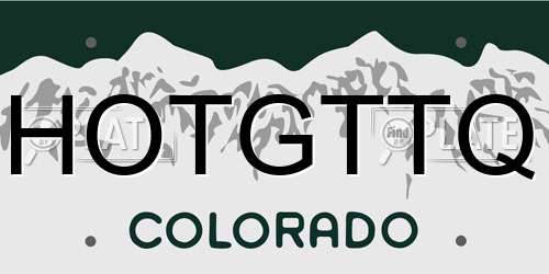 HOTGTTQ Colorado License Plate