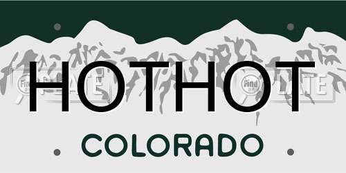 HOTHOT Colorado License Plate