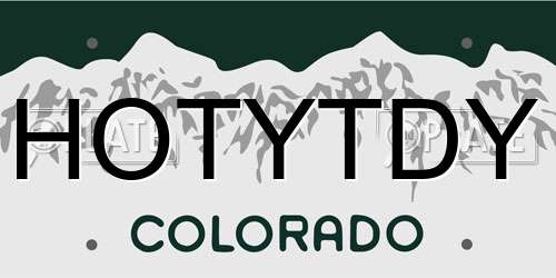 HOTYTDY Colorado License Plate