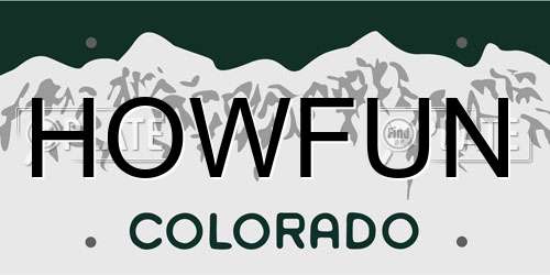 HOWFUN Colorado License Plate