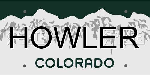 HOWLER Colorado License Plate