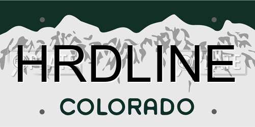 HRDLINE Colorado License Plate