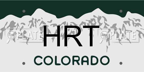 HRT Colorado License Plate