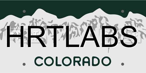 HRTLABS Colorado License Plate