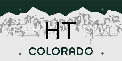 HT Colorado License Plate