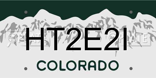 HT2E2I Colorado License Plate