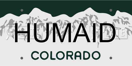 HUMAID Colorado License Plate