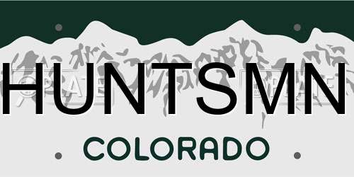 HUNTSMN Colorado License Plate