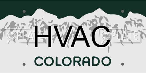 HVAC Colorado License Plate