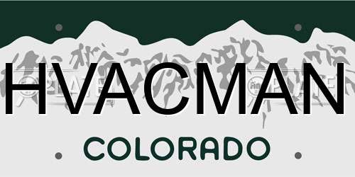 HVACMAN Colorado License Plate