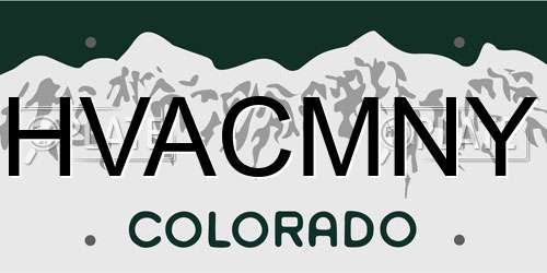 HVACMNY Colorado License Plate