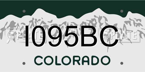 I095BC Colorado License Plate