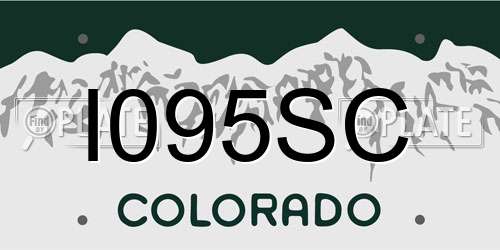 I095SC Colorado License Plate