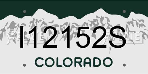 I12152S Colorado License Plate