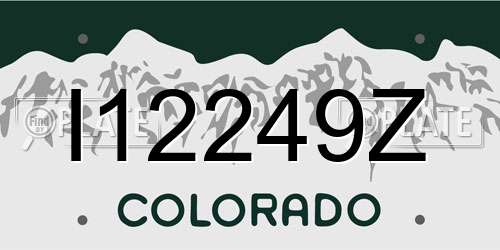 I12249Z Colorado License Plate
