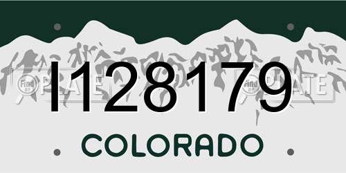 I128179 Colorado License Plate