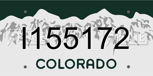 I155172 Colorado License Plate