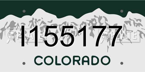 I155177 Colorado License Plate