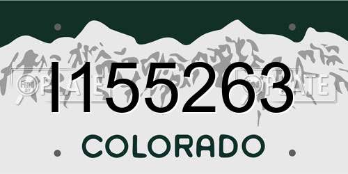 I155263 Colorado License Plate