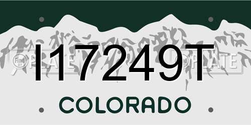 I17249T Colorado License Plate