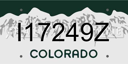 I17249Z Colorado License Plate