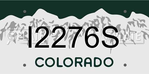 I2276S Colorado License Plate